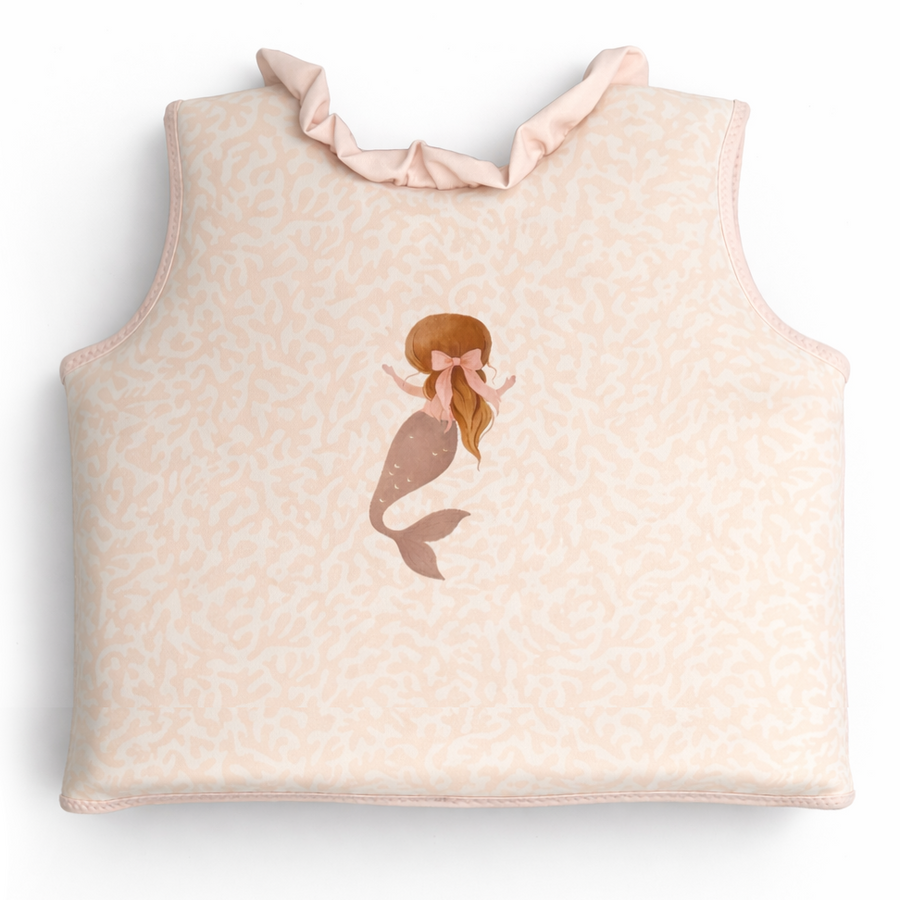 Mrs.Ertha Puddlies Swim Vest - Blushin Coral Available at 1love2hugs3kisses Ibiza