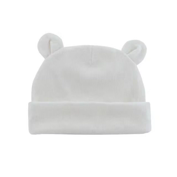 Newborn Baby Hat With Ears - White available at 1love2hugs3kisses Ibiza