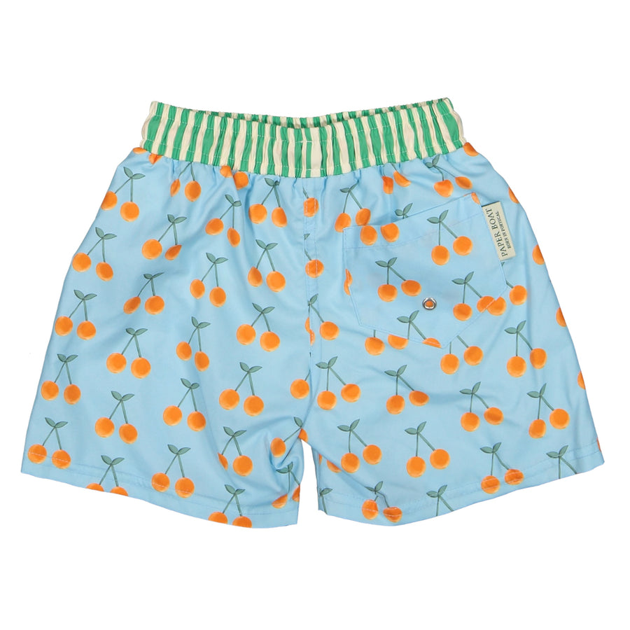 Paper Boat Classic Swim Shorts - Cherry Pop Available at 1love2hugs3kisses Ibiza