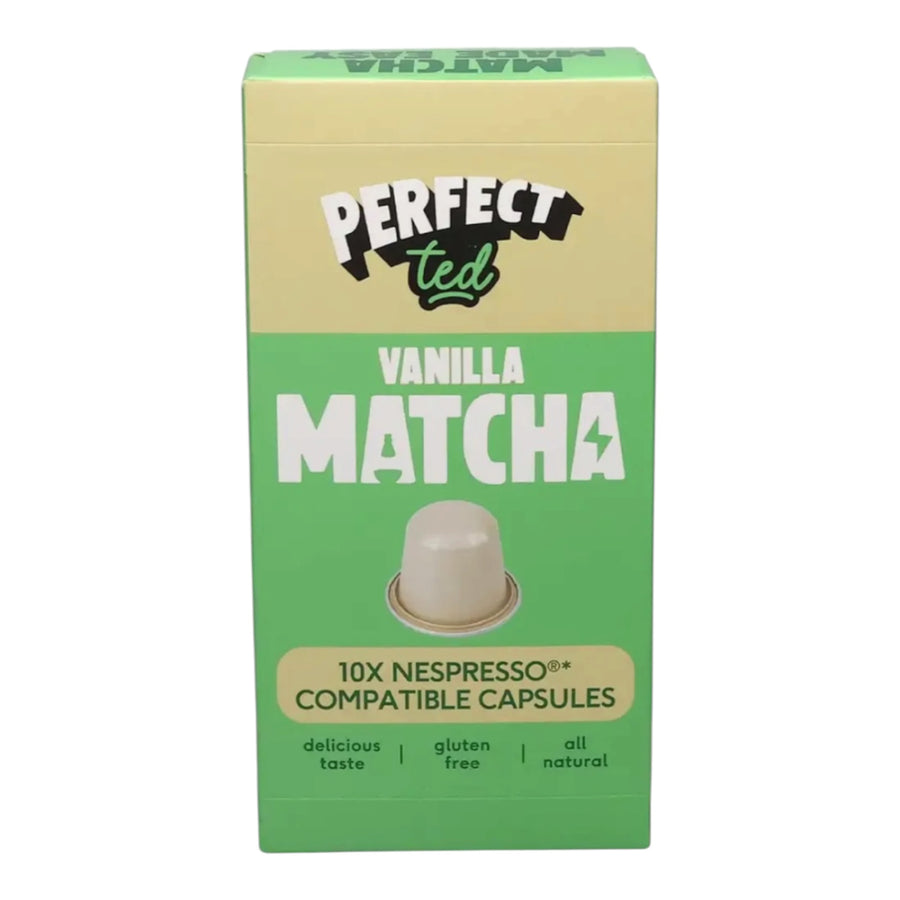 PerfectTed Ceremonial Grade Vanilla Matcha Nespresso® Compatible Capsules – 10 Pack
Available at 1love2hugs3kisses Ibiza