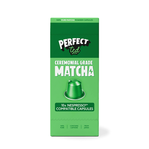 Perfect Ted Matcha Nespresso® Compatible Pods Available at 1love2hugs3kisses Ibiza