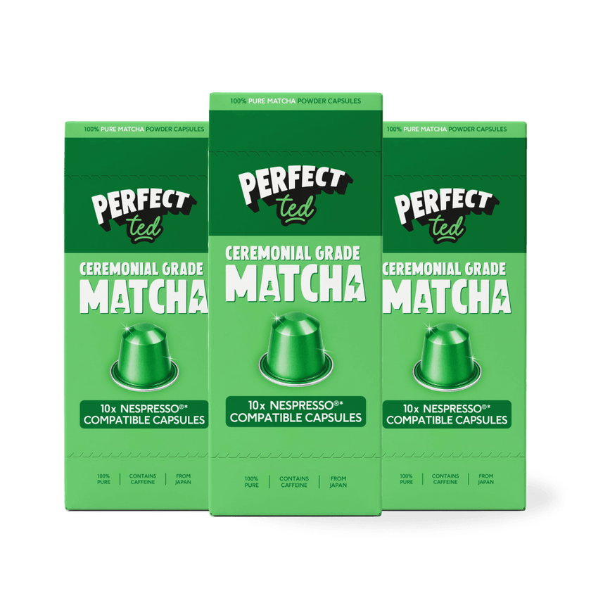 Perfect Ted Matcha Nespresso® Compatible Pods Available at 1love2hugs3kisses Ibiza