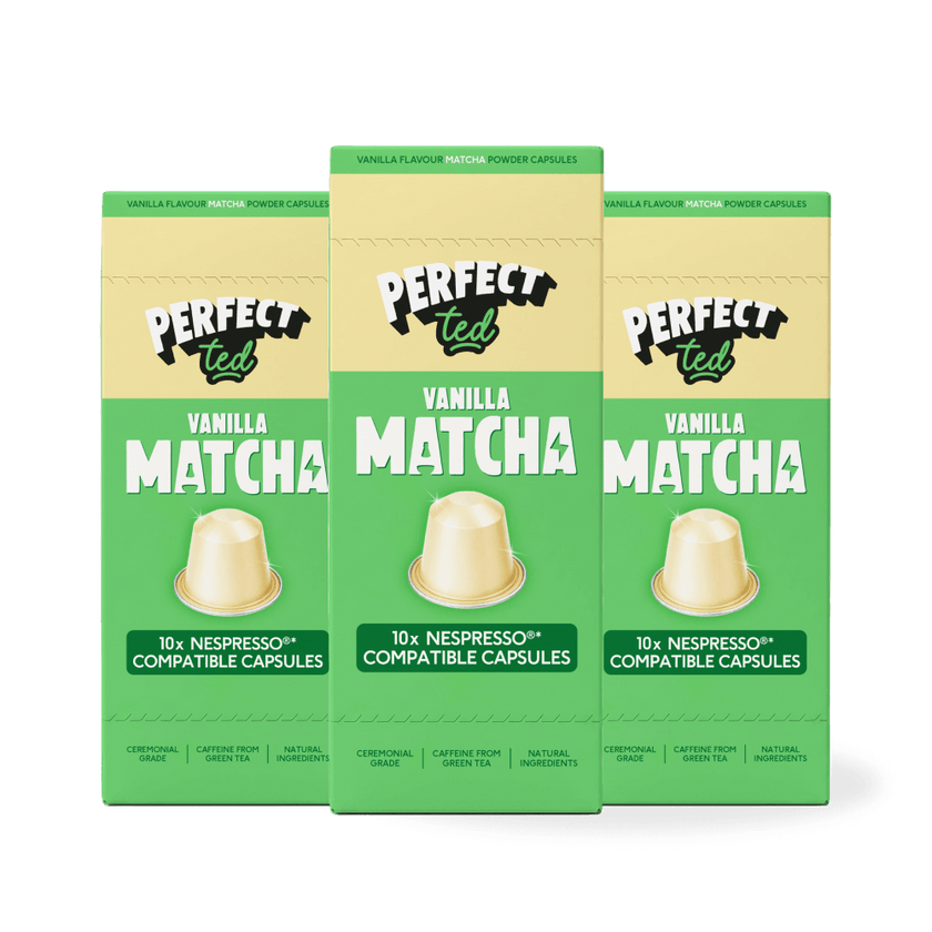 Perfect Ted Vanilla Matcha Nespresso® Compatible Pods Available at 1love2hugs3kisses Ibiza