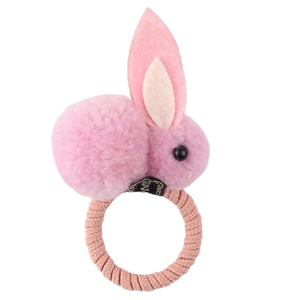 Plush Bunny Hair Tie Pink available at 1Love 2Hugs 3Kisses Ibiza