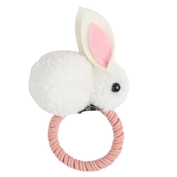 Plush Bunny Hair Tie - White from 1love2hugs3kisses Ibiza