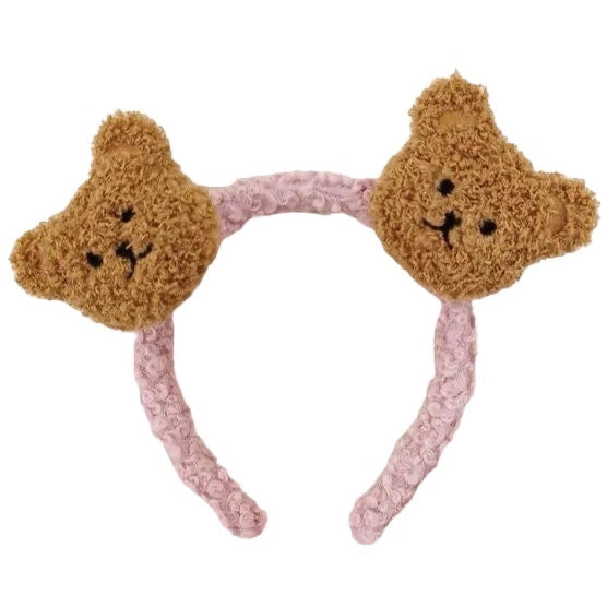 Plush Kids Bear Headband - Pink available at 1love2hugs3kisses Ibiza