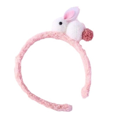 Plush Kids Headband Pink - white Bunny available at 1love2hugs3kisses Ibiza