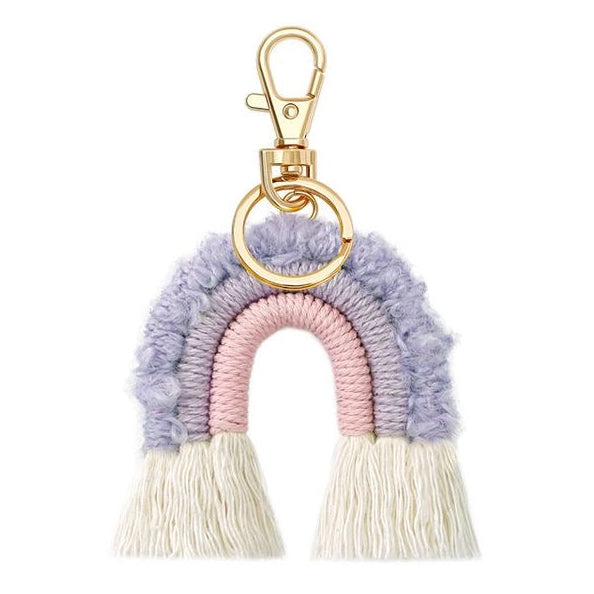 Rainbow Bohemian Keychain Lilac available at 1love2hugs3kisses Ibiza