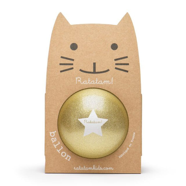Ratatam Cat Ball Star Large gold 25cm available at 1love2hugs3kisses ibiza