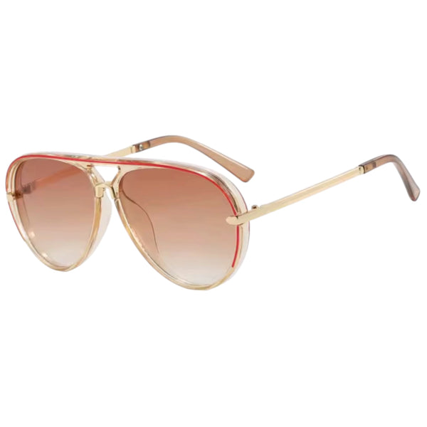 Retro Aviator Sunglasses – Gradient Tea Available at 1love2hugs3kisses Ibiza