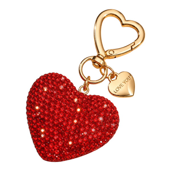 Rhinestone Heart Keychain – Red Available at 1love2hugs3kisses Ibiza