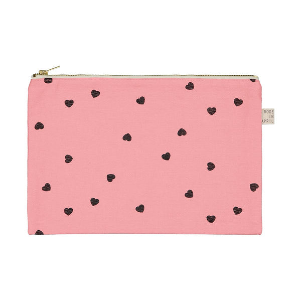 Rose In April Lili Flat Pouch Heart Strawberry available at 1love2hugs3kisses ibiza