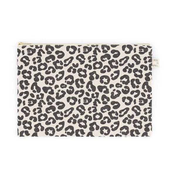 Rose In April Lili Flat Pouch Leopard Naturel available at 1love2hugs3kisses ibiza
