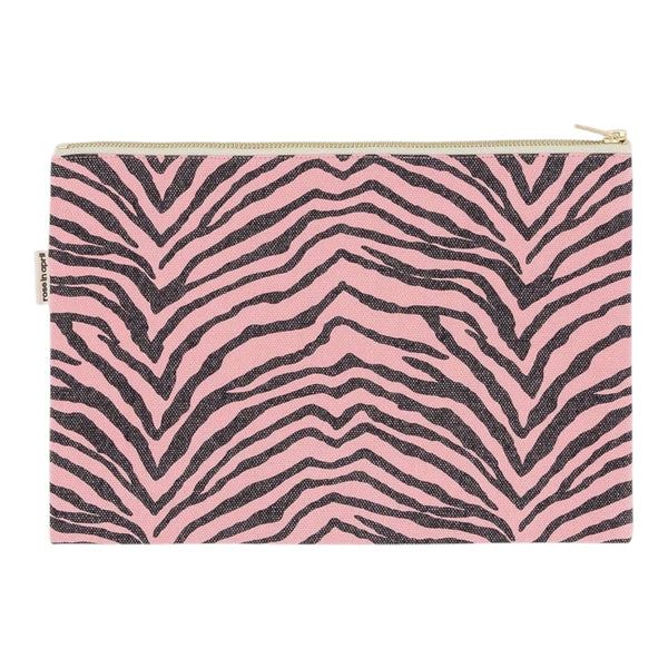 Rose In April Lili Flat Pouch Zebra - Strawberry available at 1love2hugs3kisses Ibiza