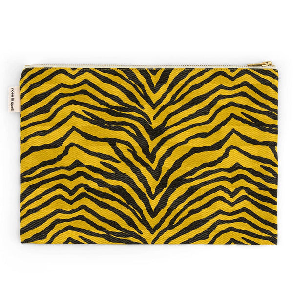 Rose In April Lili Flat Pouch Zebra - Yellow Available at 1love2hugs3kisses Ibiza