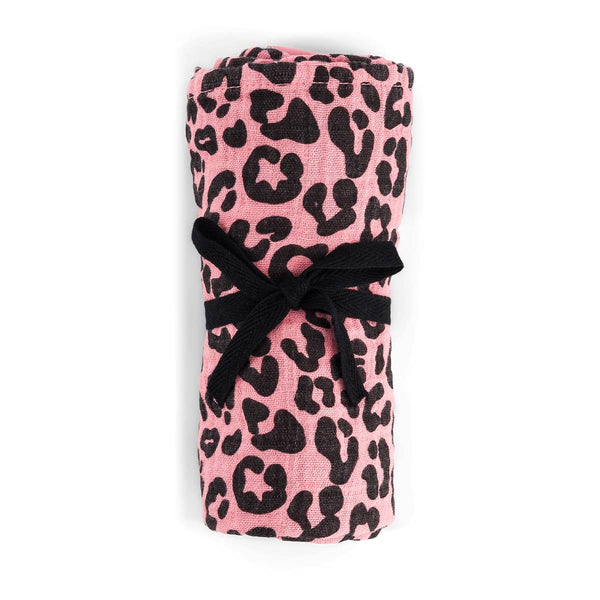 Rose in April Bianca Large Swadlle Leopard - Strawberry available at 1love2hugs3kisses ibiza