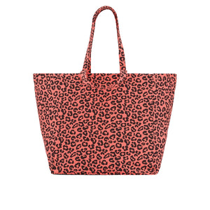 Rose in April Elisa Bag Leopard Coral – stylish leopard print shoulder bag with coral details, available at 1Love 2Hugs 3Kisses Ibiza.