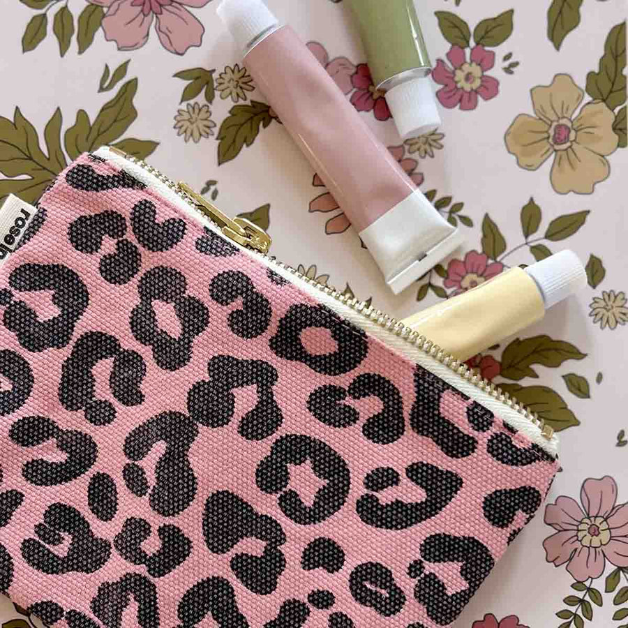 Rose in April Marie Purse Leopard Strawberry – kids and women’s leopard print purse with strawberry detail, available at 1Love 2Hugs 3Kisses Ibiza.