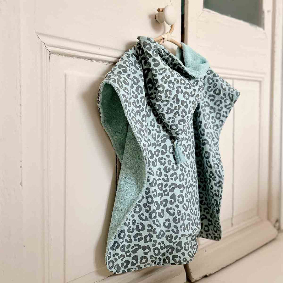 Rose in April Pepito Kids Bath Poncho Leopard - BlueAvailable at 1love2hugs3kisses ibiza