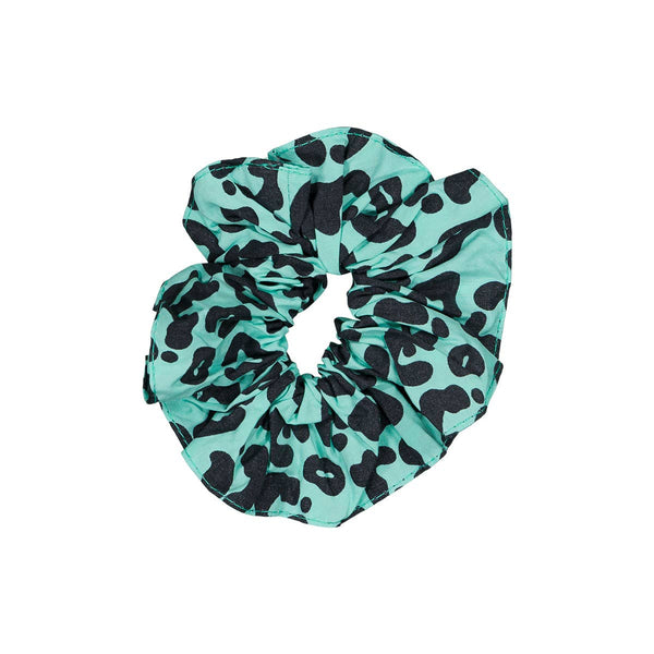 Rose in April Scrunchie Leopard Turquoise available at 1love2hugs3kisses ibiza
