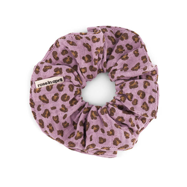 Rose in April Scrunchie Mini Leopard - Lilac available at 1love2hugs3kisses ibiza