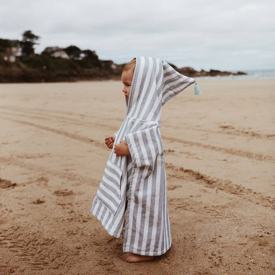 Rose in April Suzon Kids Bath Poncho Stripes - Blue Cloud available at 1love2hugs3kisses ibiza