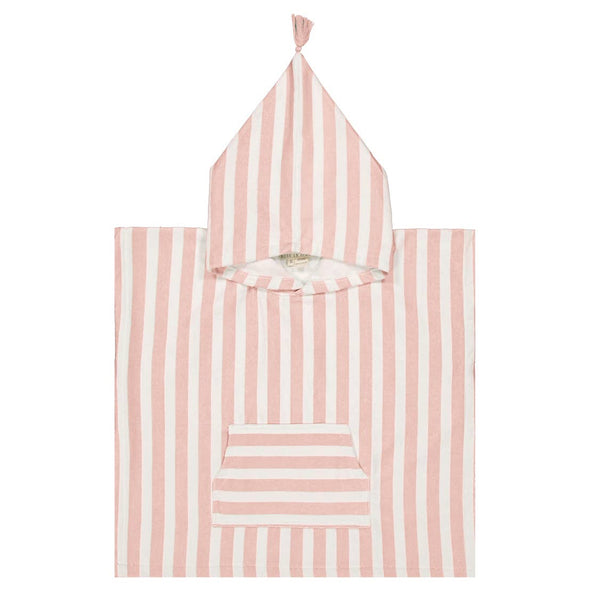 Rose in April Suzon Kids Bath Poncho Stripes - Light Pink from 1love2hugs3kisses Ibiza