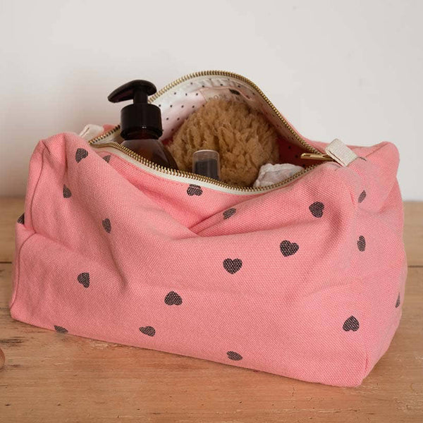 Rose in April Vic Toiletry Bag Heart - Strawberry available at 1love2hugs3kisses ibiza