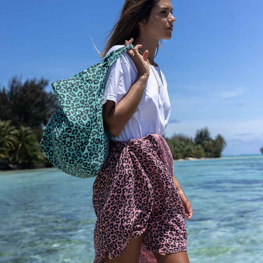 Rose in April Louisa Pareo Leopard Strawberry  available at 1love2hugs3kisses ibiza