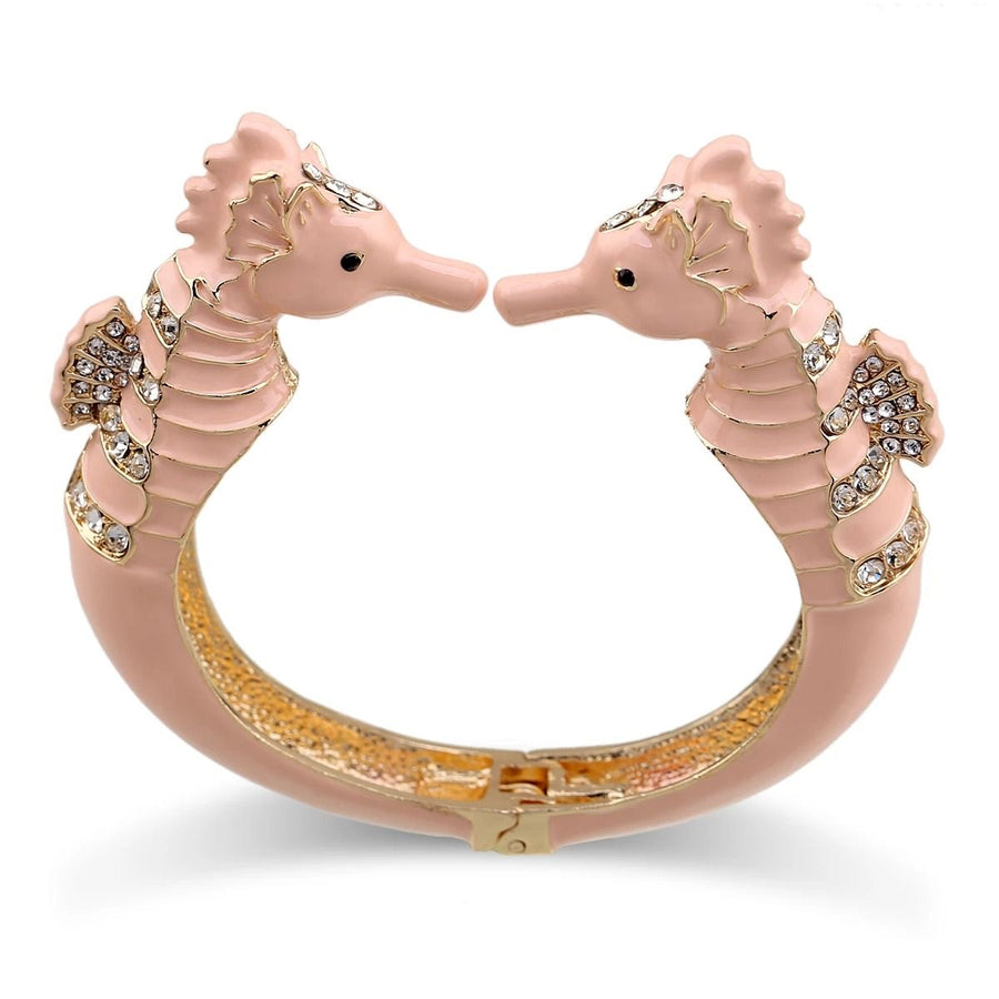 Seahorse Bangle Bracelet Enamel Light Pink from 1love2hugs3kisses ibiza