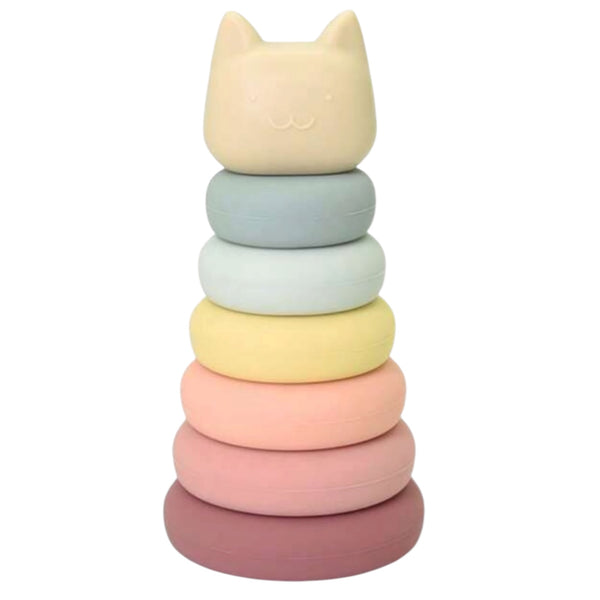 Silicone Cat Stacking Toy – Soft Pastels From 1love2hugs3kisses Ibiza