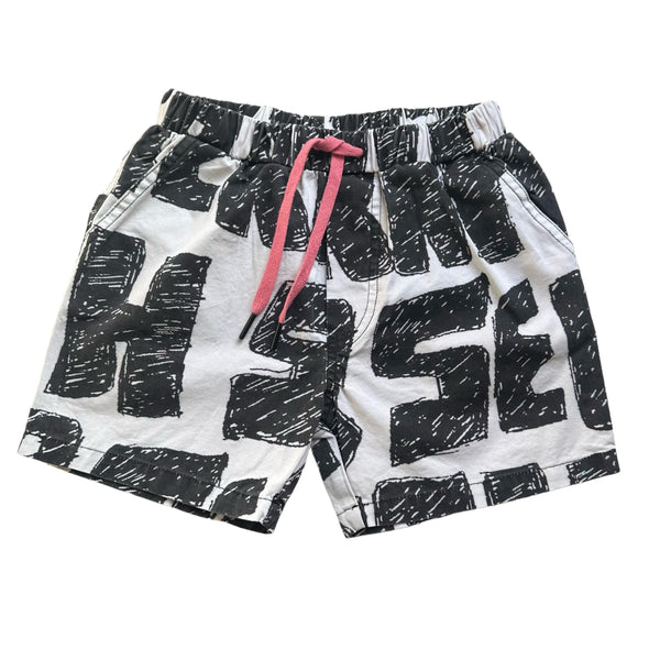 Sir Seraph Swim Short Graffiti Black white from 1love2hugs3kisses ibiza