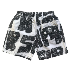 Sir Seraph Swim Short Graffiti Black white from 1love2hugs3kisses ibiza