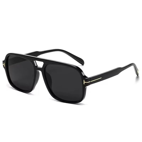 Square Double Bridge L Sunglasses Black Black Lens available at 1love2hugs3kisses ibiza