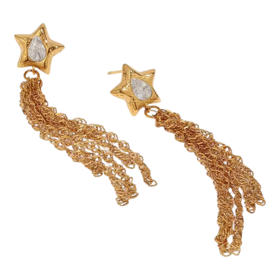 Star Tassel Earrings – Gold