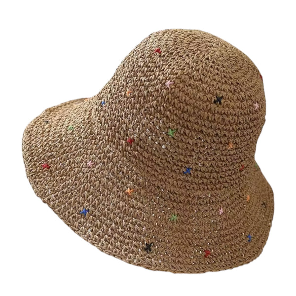 Stars Crochet Bucket Hat – Beige available at 1love2hugs3kisses ibiza