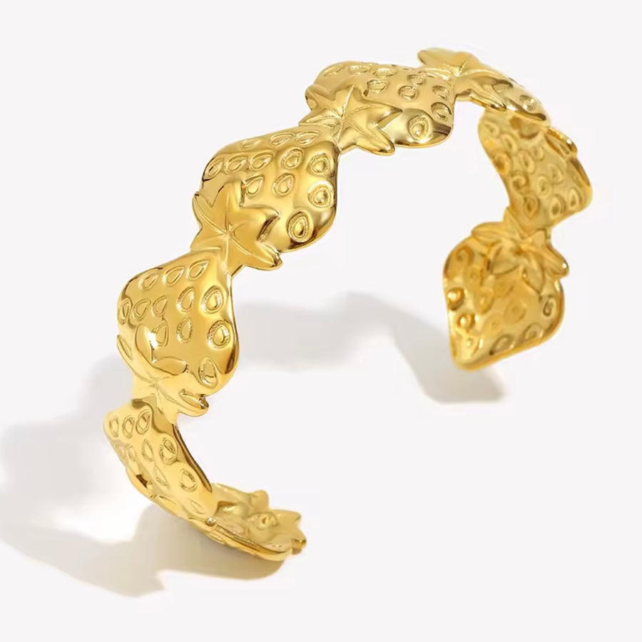 Strawberry Bangle – Gold available at 1love2hugs3kisses ibiza