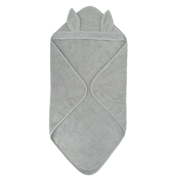 Summerville Organic Hooded Baby Towel Rabbit - Silver Grey Available at 1love2hugs3kisses Ibiza