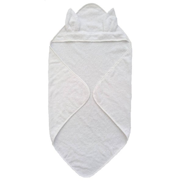 Summerville Organic Hooded Baby Towel Rabbit - White Available at 1love2hugs3kisses Ibiza