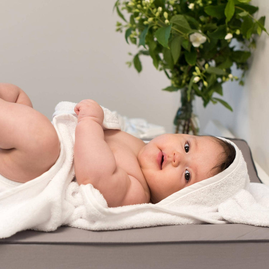 Summerville Organic Hooded Baby Towel Rabbit - White Available at 1love2hugs3kisses Ibiza