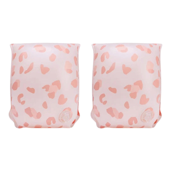 Swim Essentials Arm Bands - Leopard Old Pink Available at 1love2hugs3kisses Ibiza