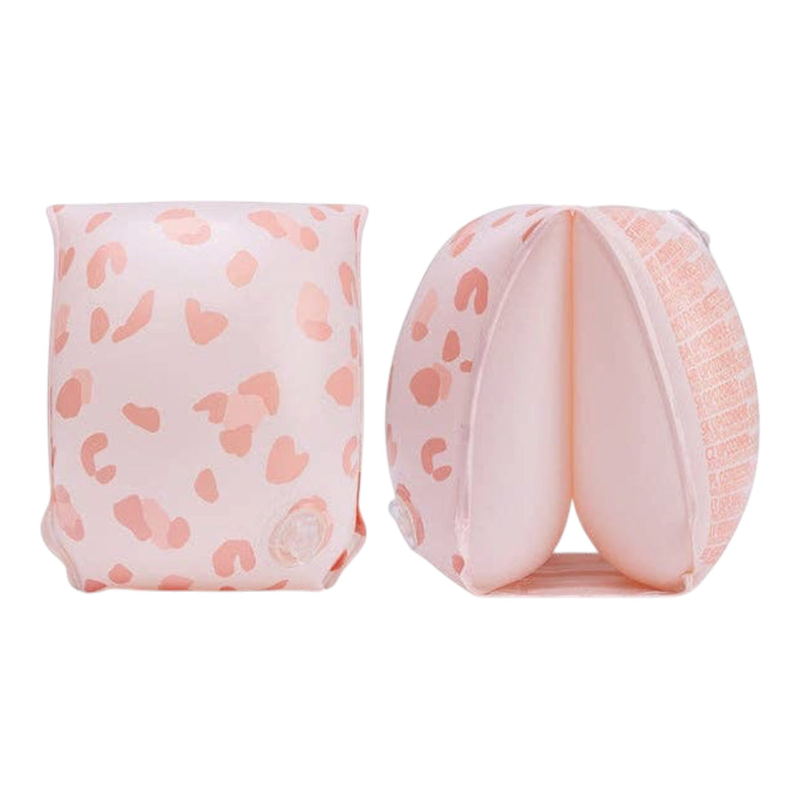 Swim Essentials Arm Bands - Leopard Old Pink Available at 1love2hugs3kisses Ibiza