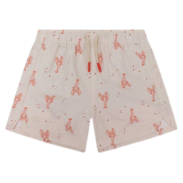 Swim Essentials Little Lobster Swim Shorts - Beige / Red Available at 1love2hugs3kisses Ibiza