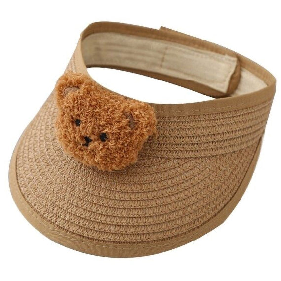 Teddy Bear Straw Visor – Brown from 1love2hugs3kisses Ibiza