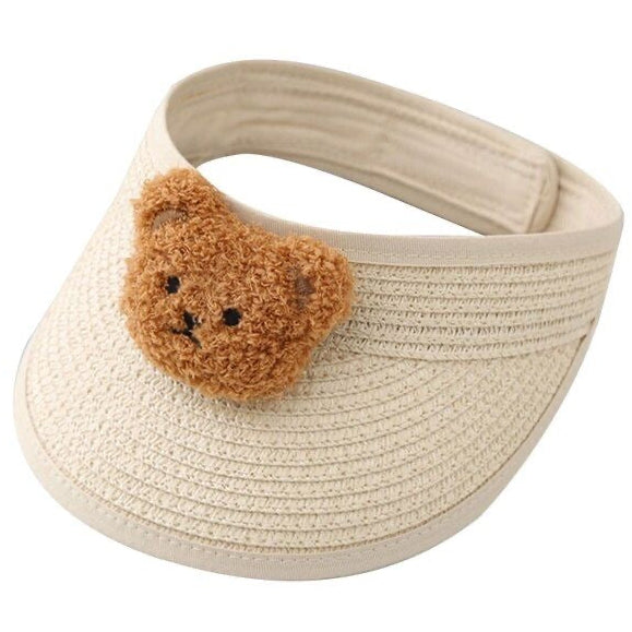 Teddy Bear Straw Visor – Cream from 1love2hugs3kisses Ibiza
