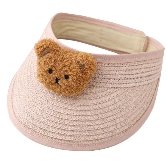Teddy Bear Straw Visor – Pink from 1love2hugs3kisses Ibiza