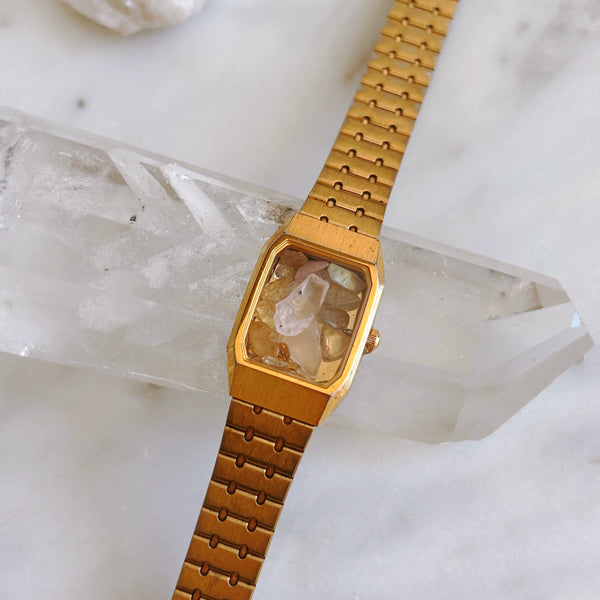 The Anni Crystal Watch – Gold Available at 1love2hugs3kisses Ibiza