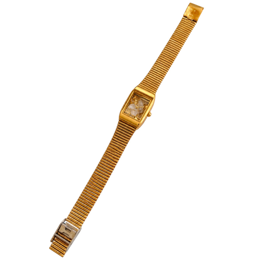 The Anni Crystal Watch – Rectangle Gold Available at 1love2hugs3kisses Ibiza