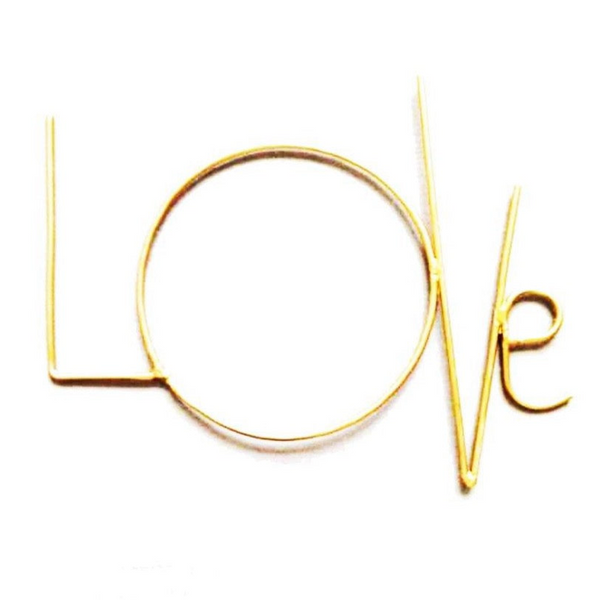 Zoé Rumeau Love Wire Word - Gold available at 1love2hugs3kisses ibiza