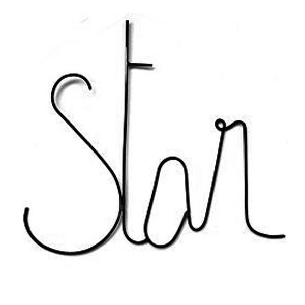 Zoé Rumeau Star Wire Word - Black available at 1love2hugs3kisses ibiza